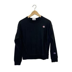 Champion Classic Black Crewneck Sweater/Sweatshirt Top